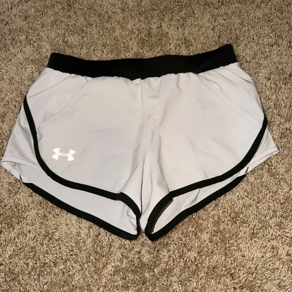 Under Armour Black and Light Gray HeatGear Shorts